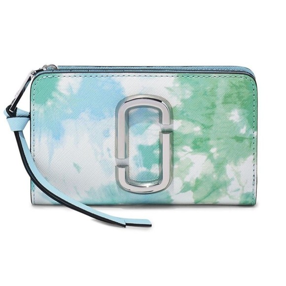 Marc Jacobs THE Snapshot Compact Wallet Blue Multi New GL02304246 - Picture 1 of 16